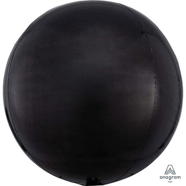 Folienballon Orbz D38cm schwarz