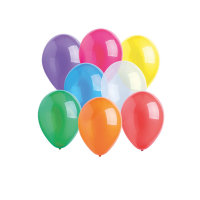 Luftballons Crystal 27,5cm bunt 25er