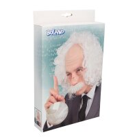Perücke Professor mit Schnurrbart & Brille