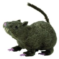 Deko Haarige Ratte 21 cm