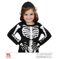 Knochenhandschuhe mit Totenkopf Kindergröße