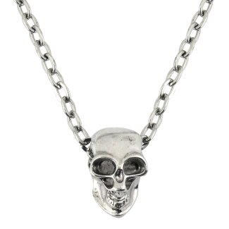 Totenkopf Kette silber