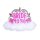 Diadem Bride to Be mit Juwelen und Marabou
