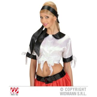 Schwarzer Gürtel/Haarband aus Satin