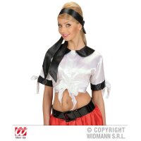 Schwarzer Gürtel/Haarband aus Satin