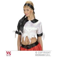 Schwarzer Gürtel/Haarband aus Satin