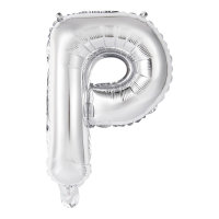 Folienballon Buchstabe P mini 34cm silber