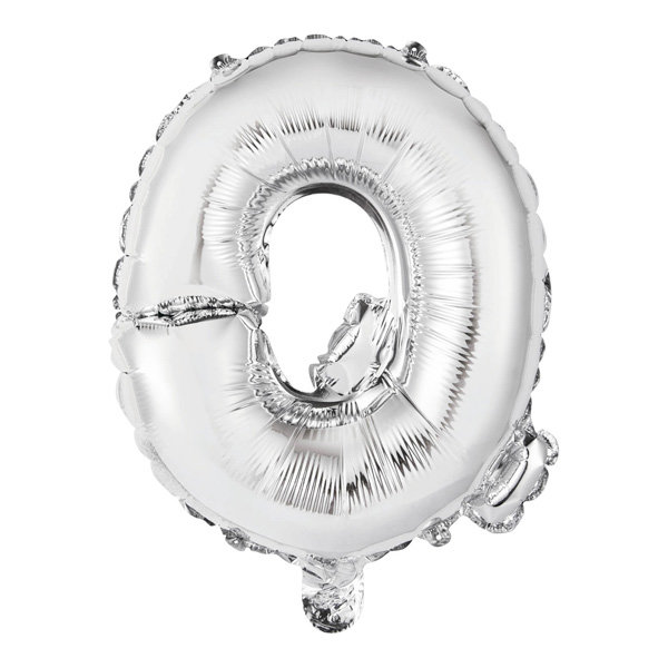Folienballon Buchstabe Q mini 34cm silber
