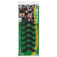 6er Set Bärte schwarz zum Ankleben