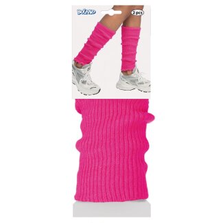 80er Jahre Beinwärmer neonpink