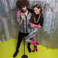 80er Jahre Beinwärmer neonpink