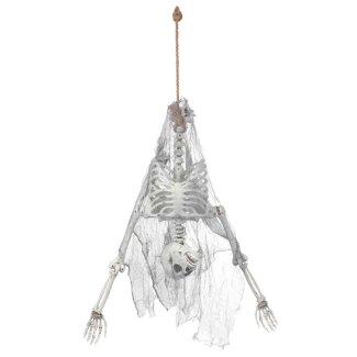 Hängedekoration Skelett kopfüber 140 cm
