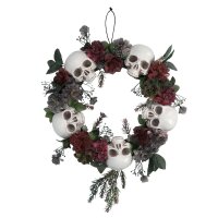 Blumenkranz mit Schädeln D41 cm