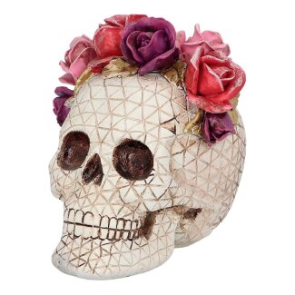 Schädel Rosen 15 cm