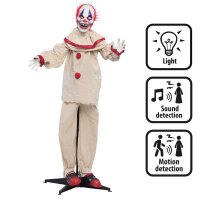 Deko Gruselclown 153cm Licht und Sound