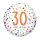 Folienballon Happy Birthday 30 Konfetti rund