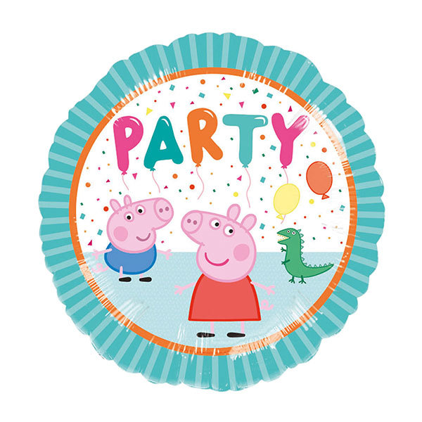 Folienballon Peppa Pig Party rund