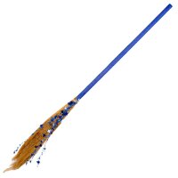 Hexenbesen mit Sterndeko 110cm 4fach sortiert