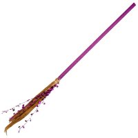 Hexenbesen mit Sterndeko 110cm 4fach sortiert