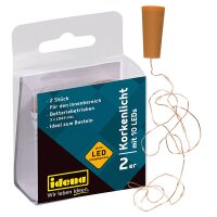 Idena Korken-Lichterkette 2er Set,10 LED, warmweiß...