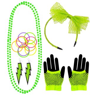 Accessoires 80er Jahre Mode neon grün