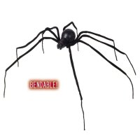 Spinne Schwarze Witwe formbar, 110cm