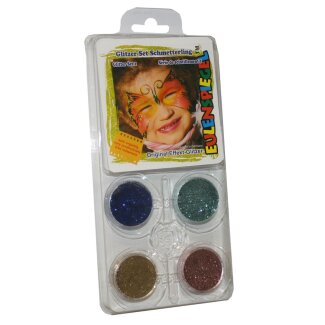 Schminkset Motiv, Glitzer Schmetterling