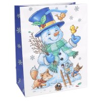 Idena Geschenktasche Schneemann M FSC-Mix
