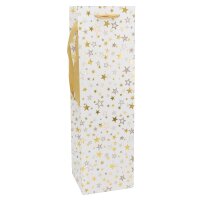 Idena Flaschentasche WH Sterne 12x10x39cm FSC-Mix