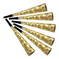 Trompeten Happy New Year Gold 25cm, 6er Set