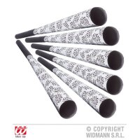 Trompeten Happy New Year Silber 25cm, 6er Set