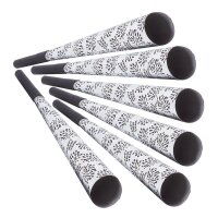 Trompeten Happy New Year Silber 25cm, 6er Set
