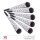 Trompeten Happy New Year Silber 25cm, 6er Set