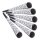 Trompeten Happy New Year Silber 25cm, 6er Set