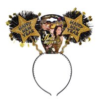 Haarreif Happy New Year gold