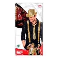 Hosenträger gold mit Pailetten
