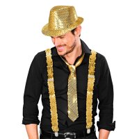Hosenträger gold mit Pailetten