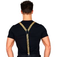 Hosenträger gold mit Pailetten