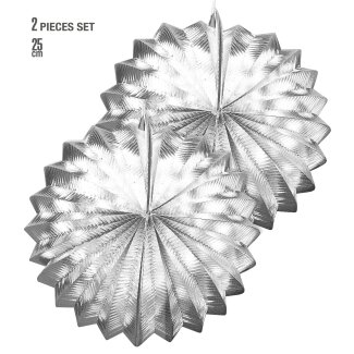 Globus Silber metallic Silber, 2er Set, 25cm