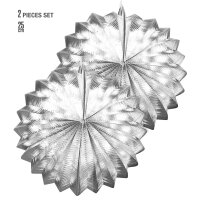 Globus Silber metallic Silber, 2er Set, 25cm