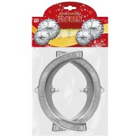 Globus Silber metallic Silber, 2er Set, 25cm