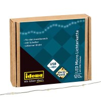 Lichterkette 120 Micro LED Silberdraht