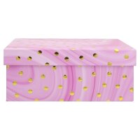 Idena Geschenkboxen-Set Dots pink 3er FSC-Mix