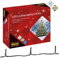 Idena LED-Lichterkette 300er warm-weiß,8h Timer