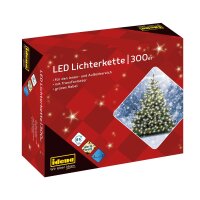 Idena LED-Lichterkette 300er warm-weiß,8h Timer