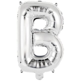 Folienballon Buchstabe B mini 34cm silber