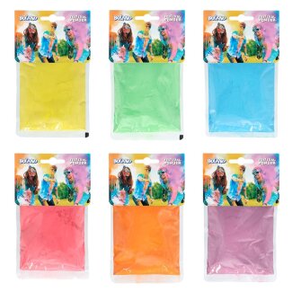 Holi-Farbpulver 70g 6fach sortiert