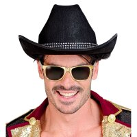 Hut Cowboy mit Strassband schwarz, aus Filz