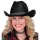 Hut Cowboy mit Strassband schwarz, aus Filz