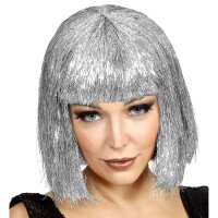 Perücke Glitzy Vegas silber